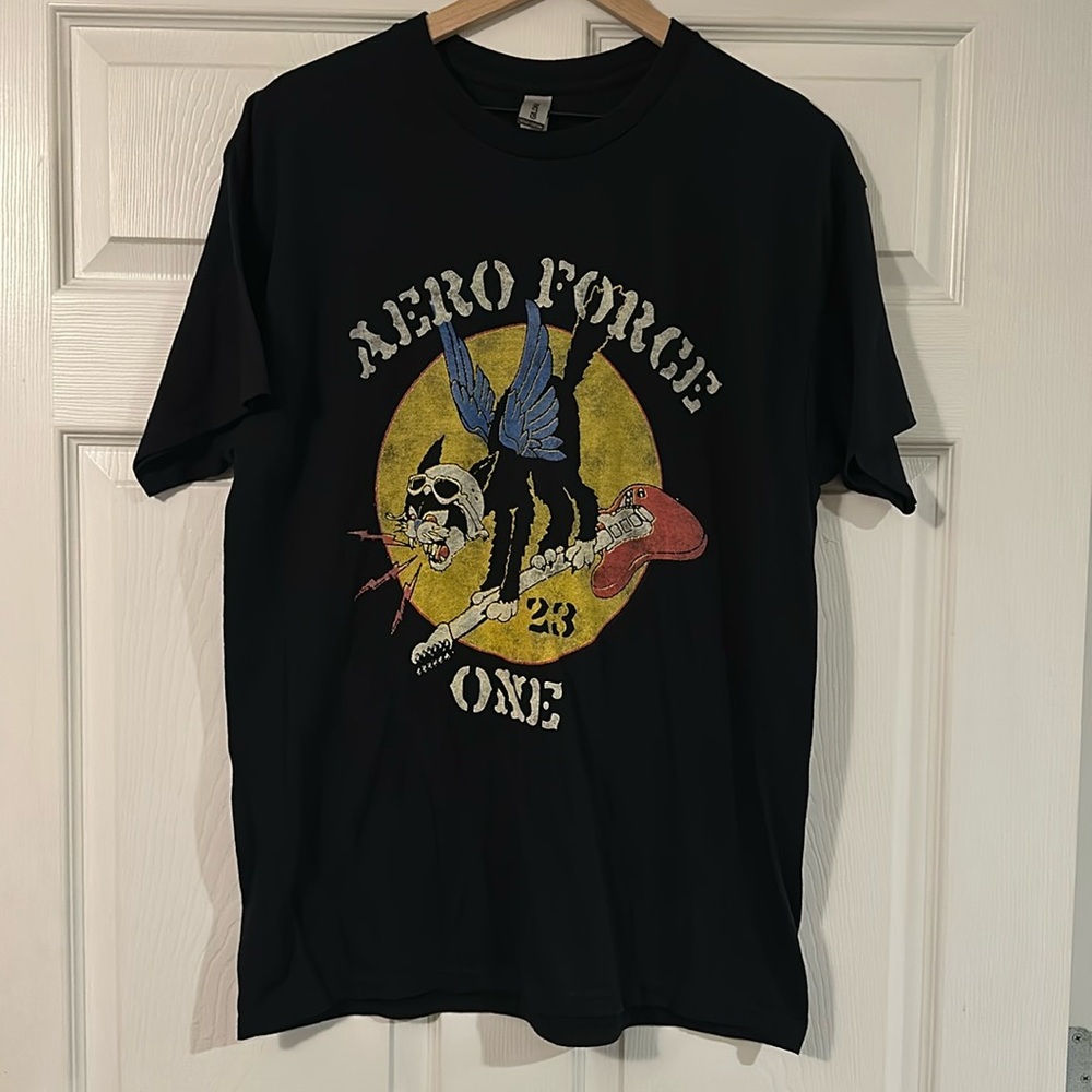 Aero Force One Black Graphic Short Sleeve Tee